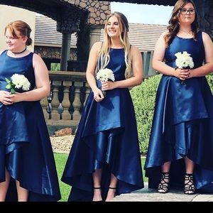 Blue stunning hi-low dress